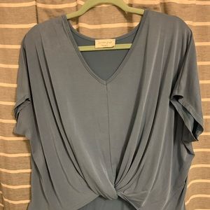 Soft & Flowy Baby Blue blouse